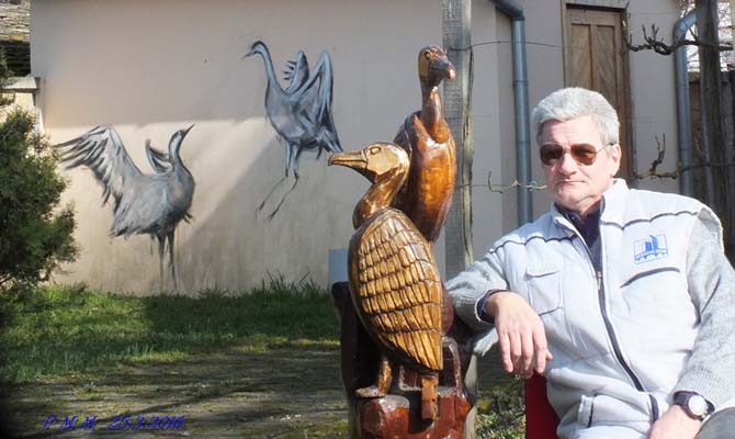 Fuszkó a kárókatonákkal a Gion NándorEmlékházban